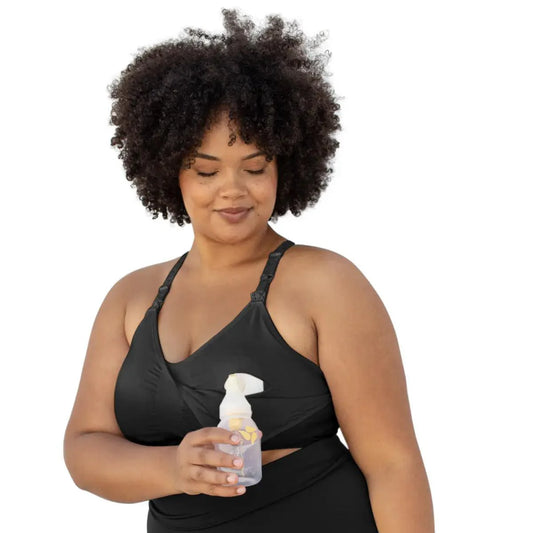 Kindred Bravely Sublime® Hands-Free Pumping & Nursing Sports Bra Black - Donna Bruschi, IBCLC