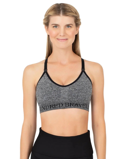 Kindred Bravely Sublime® Low Impact Nursing & Maternity Sports Bra Grey Heather - Donna Bruschi, IBCLC