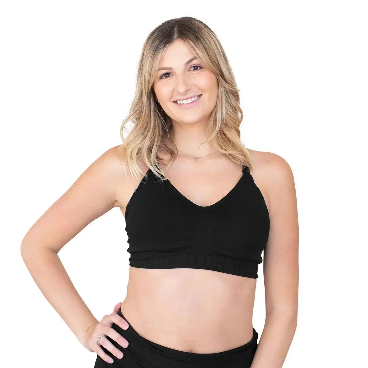 Kindred Bravely Sublime® Hands-Free Pumping & Nursing Sports Bra Black - Donna Bruschi, IBCLC