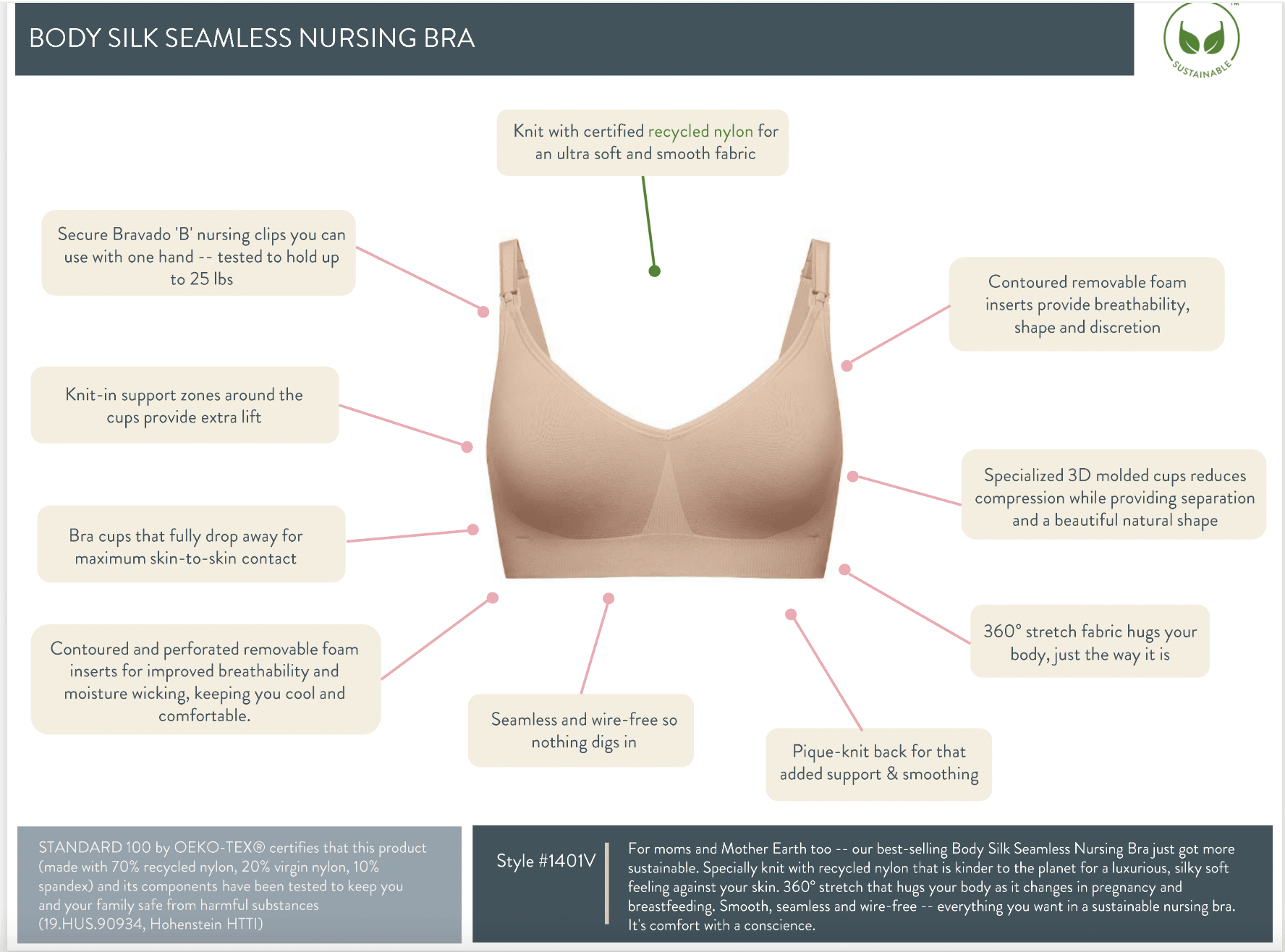 Bravado Body Silk Seamless Nursing Bra #1401 - Donna Bruschi, IBCLC