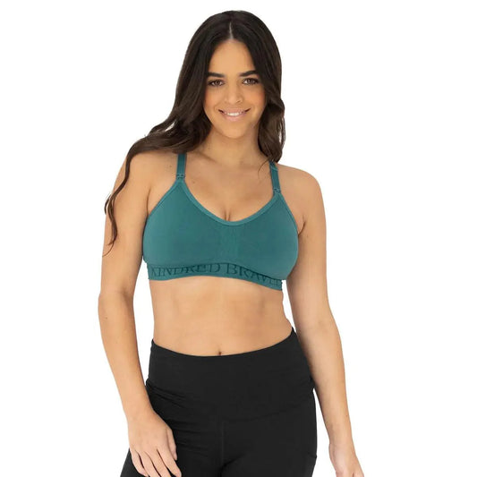 Kindred Bravely Sublime® Hands-Free Pumping & Nursing Sports Bra Teal - Donna Bruschi, IBCLC