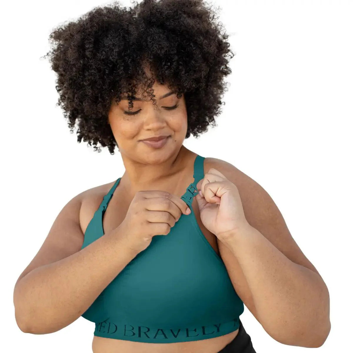 Kindred Bravely Sublime® Hands-Free Pumping & Nursing Sports Bra Teal - Donna Bruschi, IBCLC