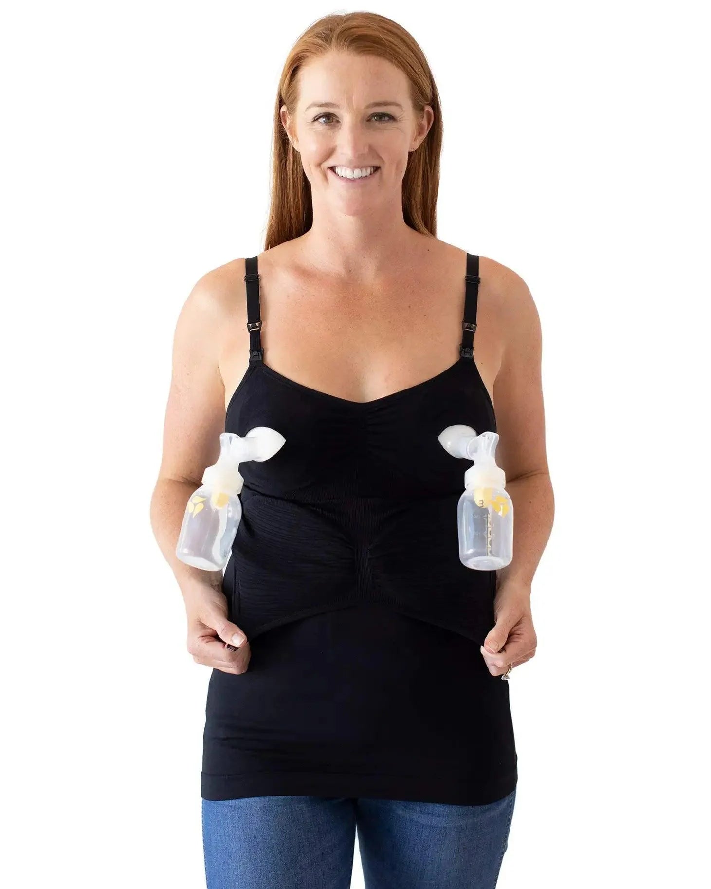 Kindred Bravely Sublime® Hands-Free Pumping & Nursing Tank | Black - Donna Bruschi, IBCLC