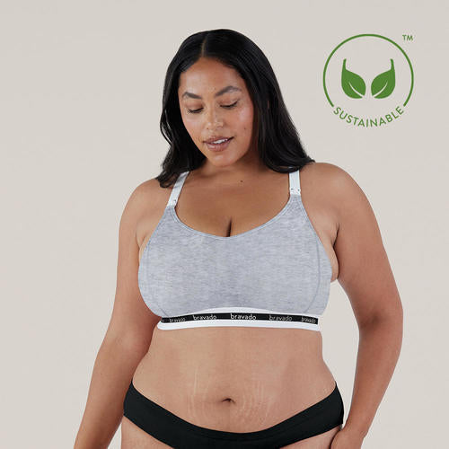 Bravado Original Full Cup Nursing Bra Heather Gray - Donna Bruschi, IBCLC