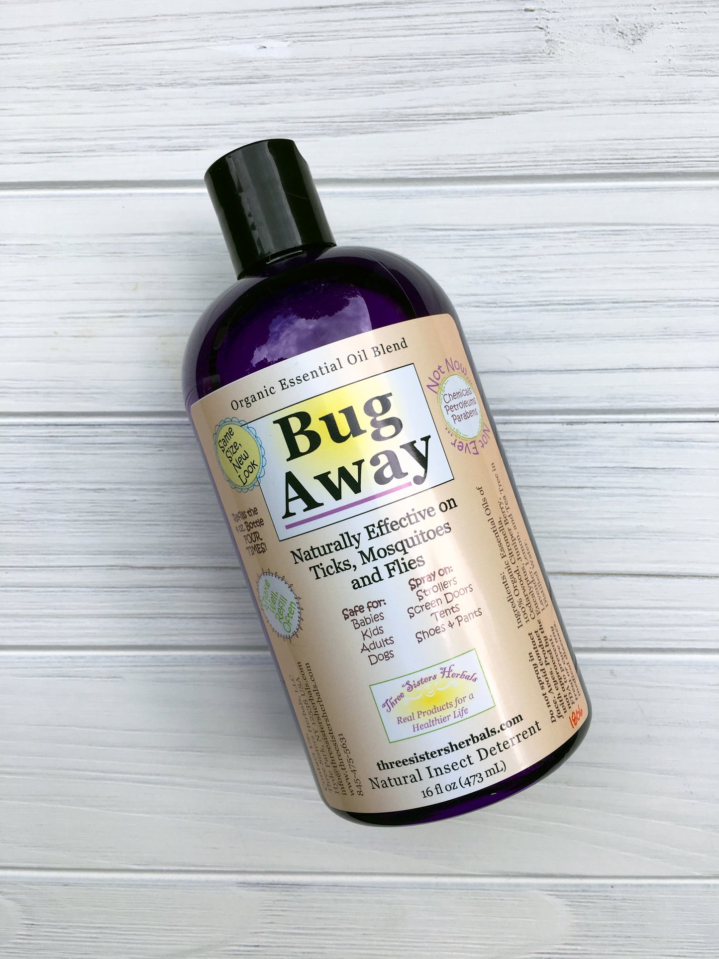 Recarga de 16 onzas de Three Sisters Herbals Bug Away