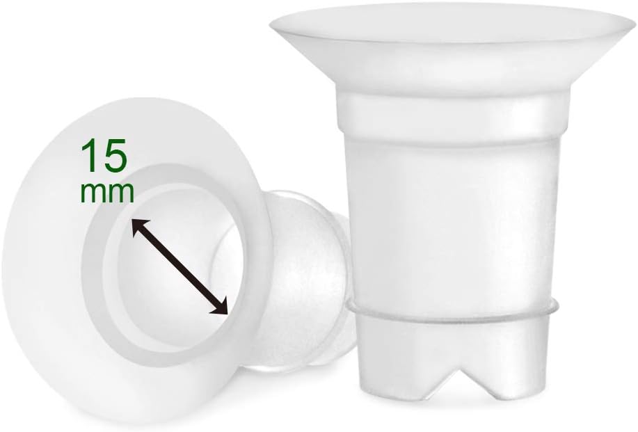Maymom - LONG - Silicone flange reducing inserts for Medela/Spectra/Ameda 25/24 mm shields.  2pc - New Baby New Paltz