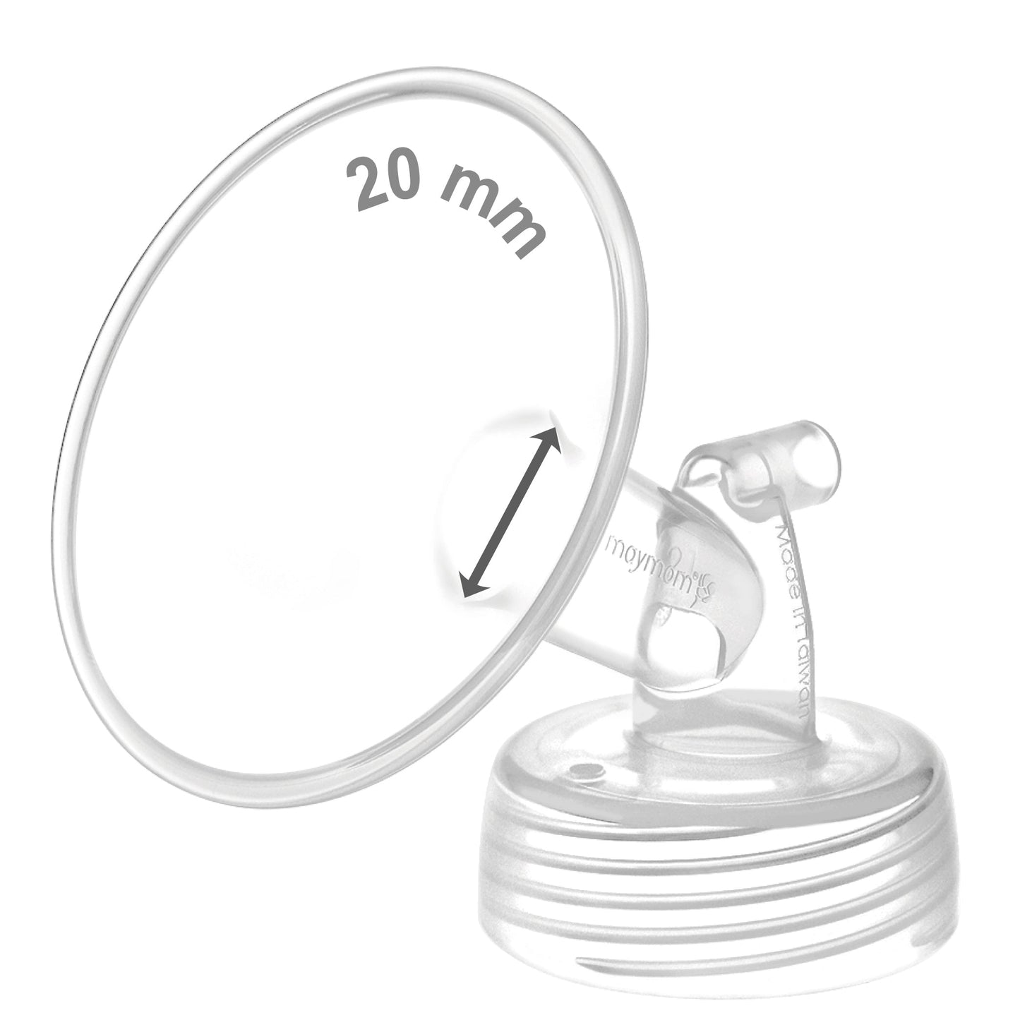 Maymom Wide Mouth Pump Flange (single) compatible w/Spectra S1/S2 Pumps; One Piece Wide Mouth Flange - New Baby New Paltz