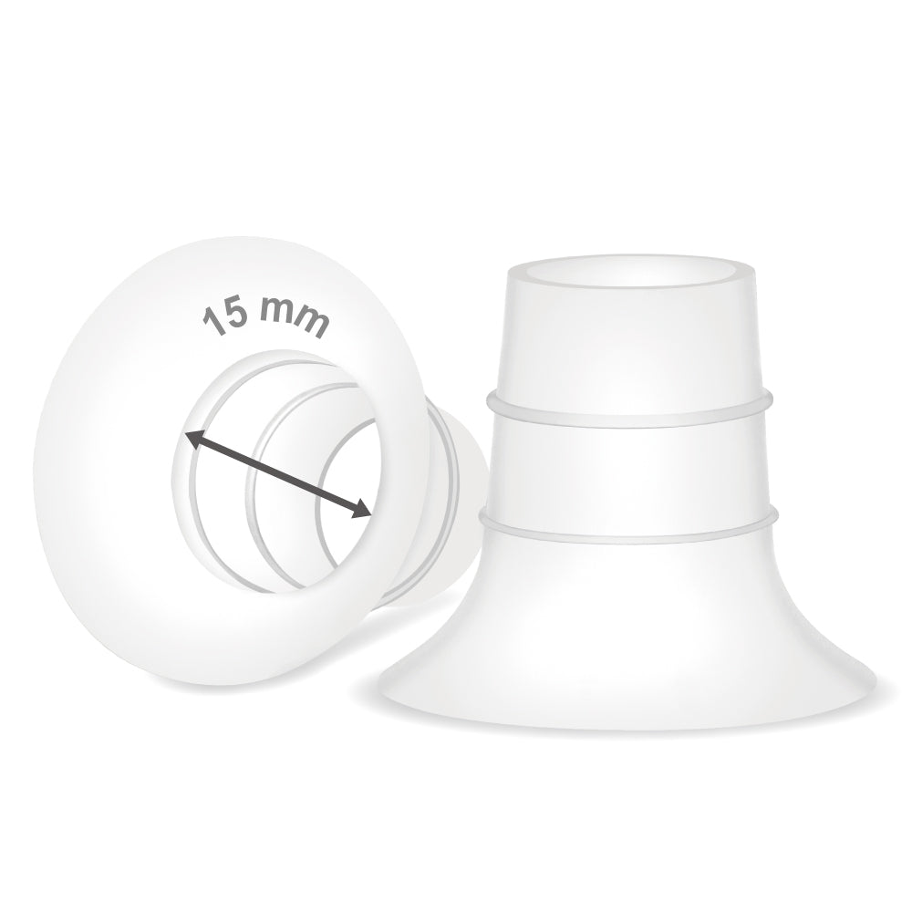 Maymom “SHORT” Silicone Flange Inserts - Compatible with Elvie Single/Double Electric Pump, Elvie Stride (24mm) - New Baby New Paltz