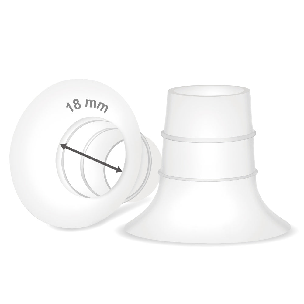 Maymom “SHORT” Silicone Flange Inserts - Compatible with Elvie Single/Double Electric Pump, Elvie Stride (24mm) - New Baby New Paltz