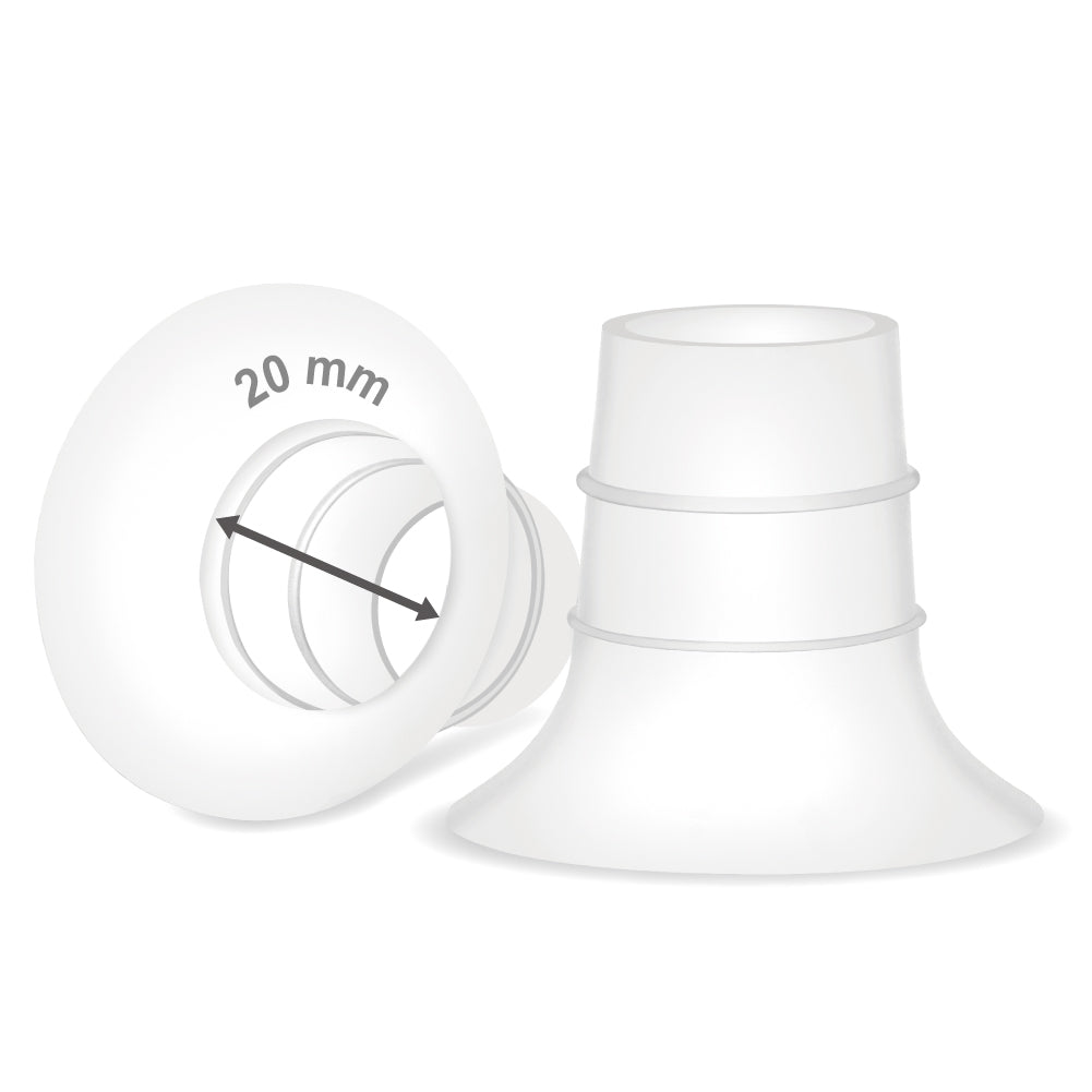 Maymom “SHORT” Silicone Flange Inserts - Compatible with Elvie Single/Double Electric Pump, Elvie Stride (24mm) - New Baby New Paltz