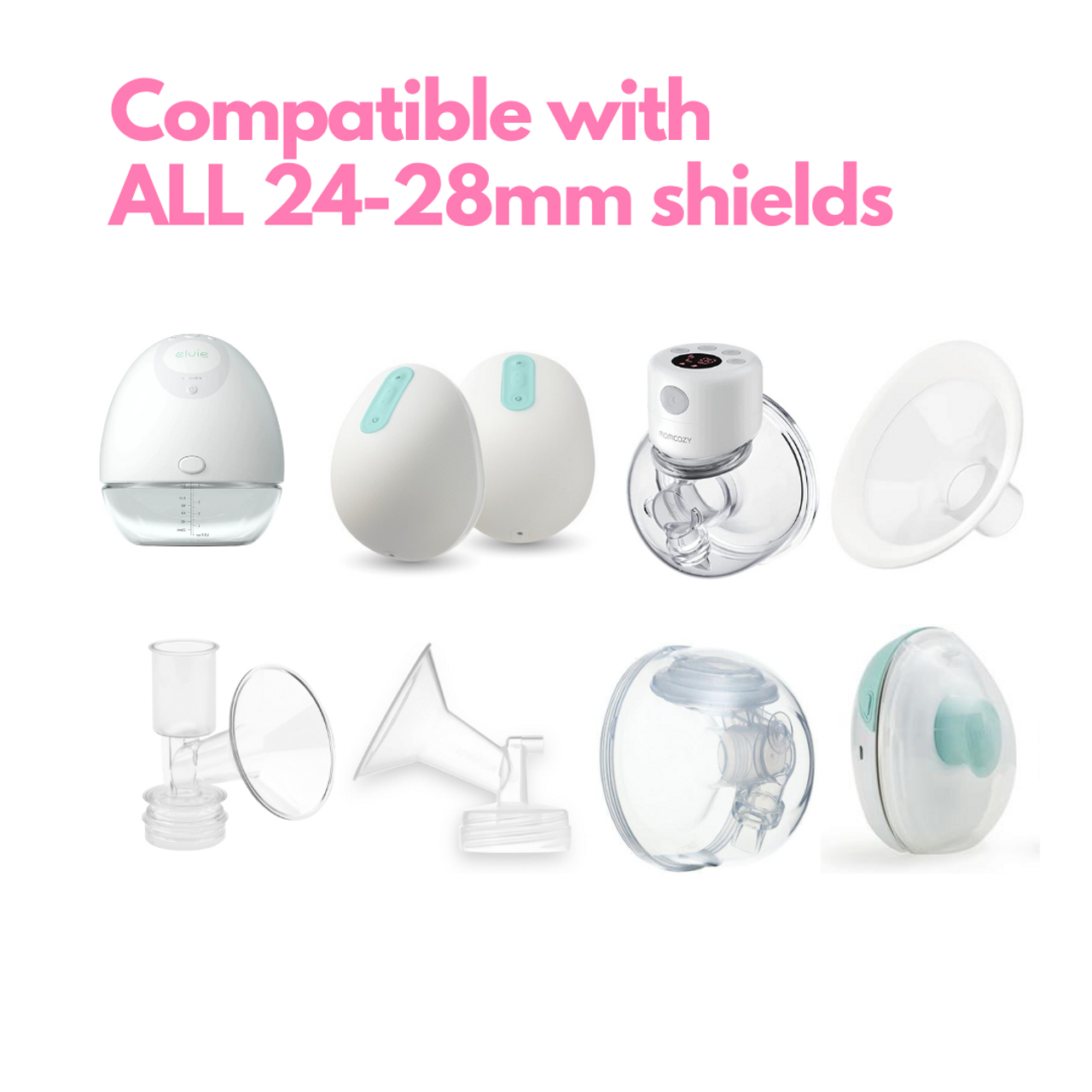 Universal Silicone Breast Pump Flange Sizing Reducing Inserts - 2 pcs.