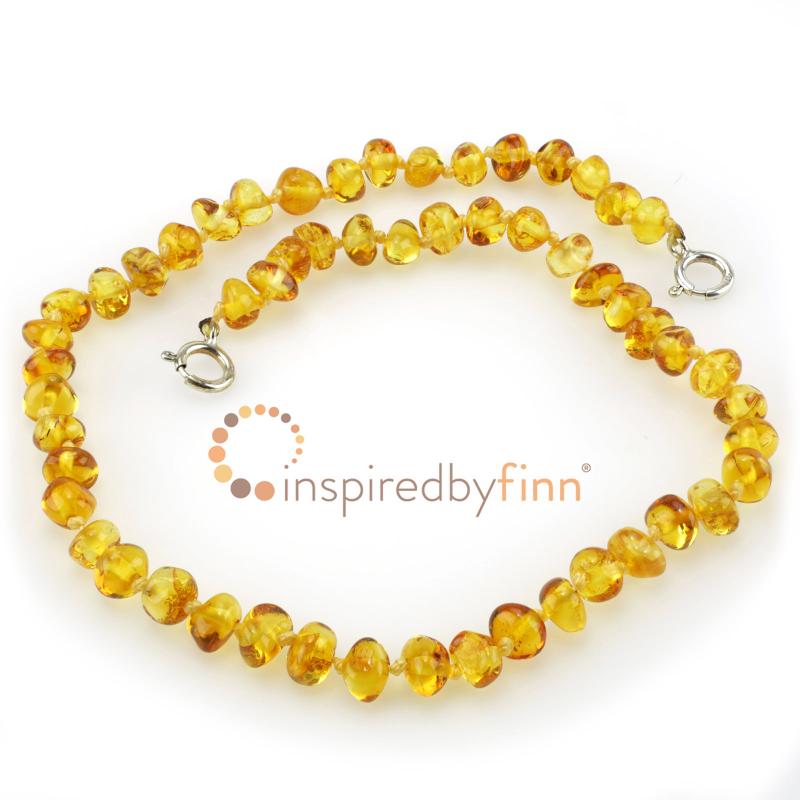 Inspired By Finn Baltic Amber Anklet 8" - New Baby New Paltz