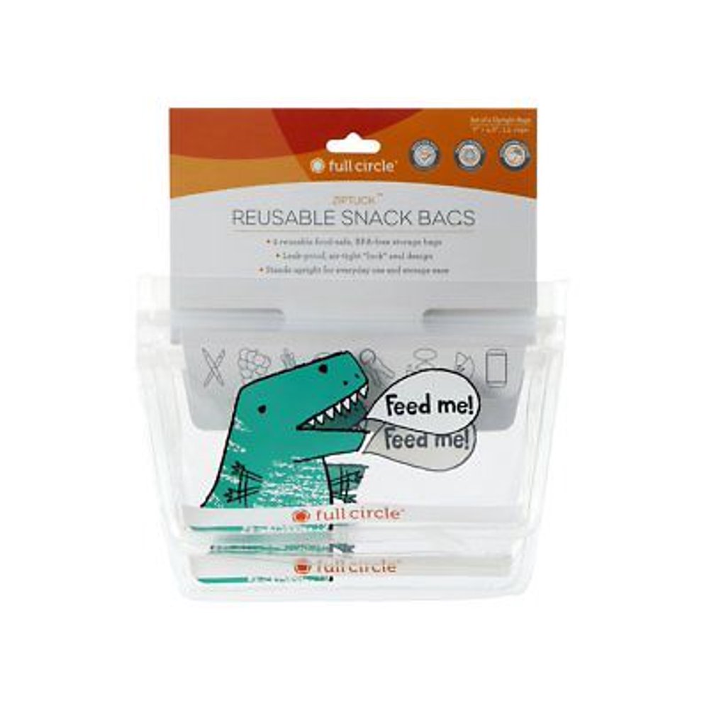 Full Circle Ziptuck Reusable Snack Bags Set of 2